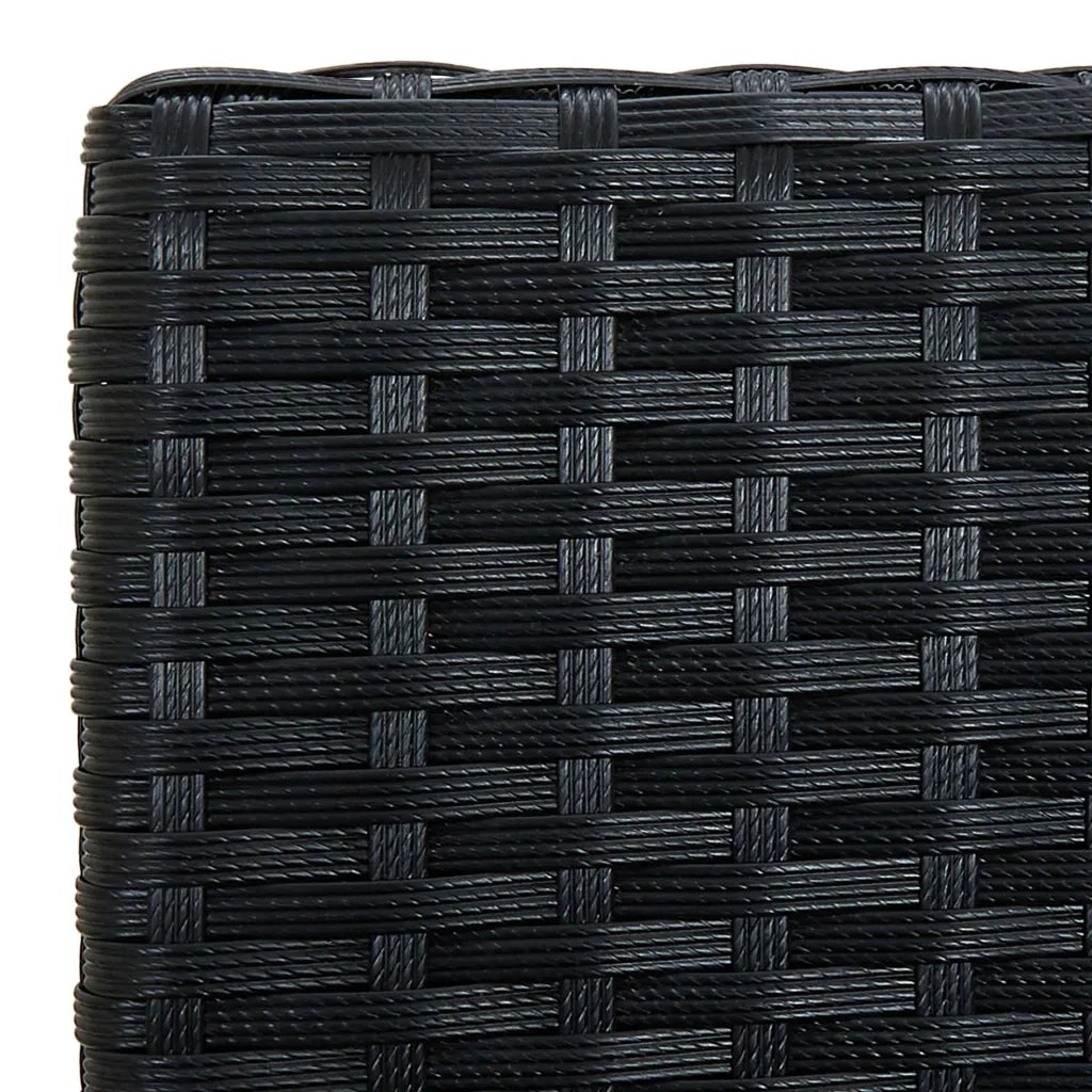 Set Divani da Giardino 4 pz con Cuscini in Polyrattan Nero 45788
