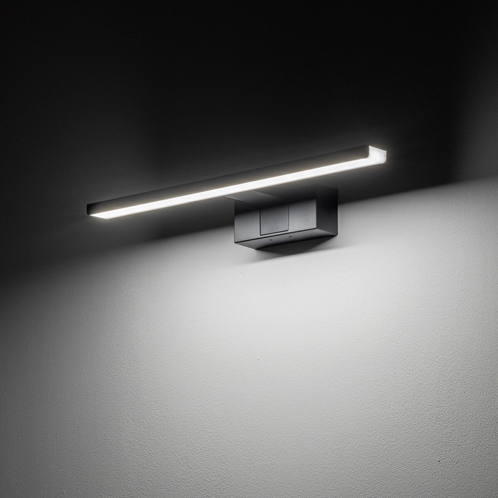Applique specchio CEZANNE LED 8W nera IP44 Nowodvorski