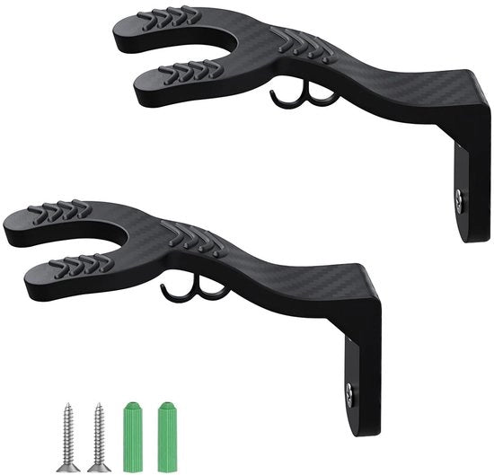 Hanger Motorhelm Multifunzionale Antiscivolo - 2 Pezzi - Robusto ABS - Nero - Hanger per Helm