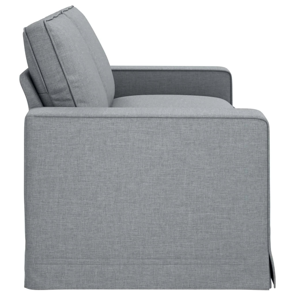Divano Grigio chiaro 222 x 80 x 82 cm Tessuto