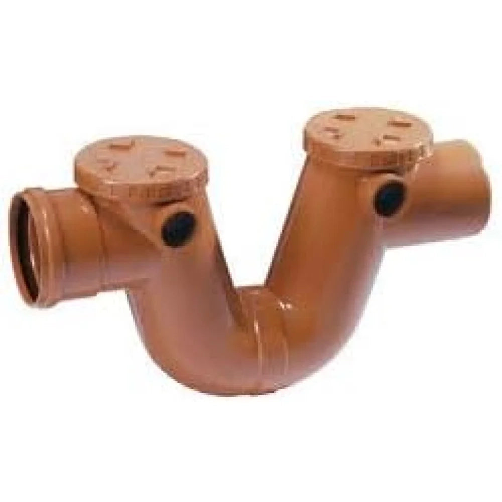 Sifone firenze pvc fognatura 2 tappi d.200