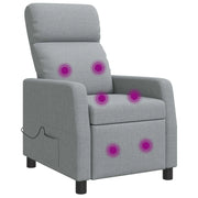 Poltrona Massaggiante Grigio Chiaro Tessuto 42035097