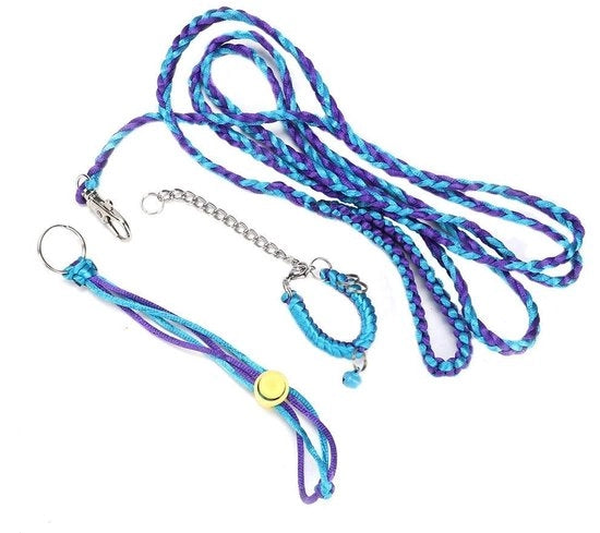Cinturino per Hamster - Adattabile - Leva per Animali da Compagnia - Materiale Nylon - Lunghezza Totale 161-181 cm - Inclusa Cerniera - Forma di Passo Comoda - Corazza per Animali da Compagnia