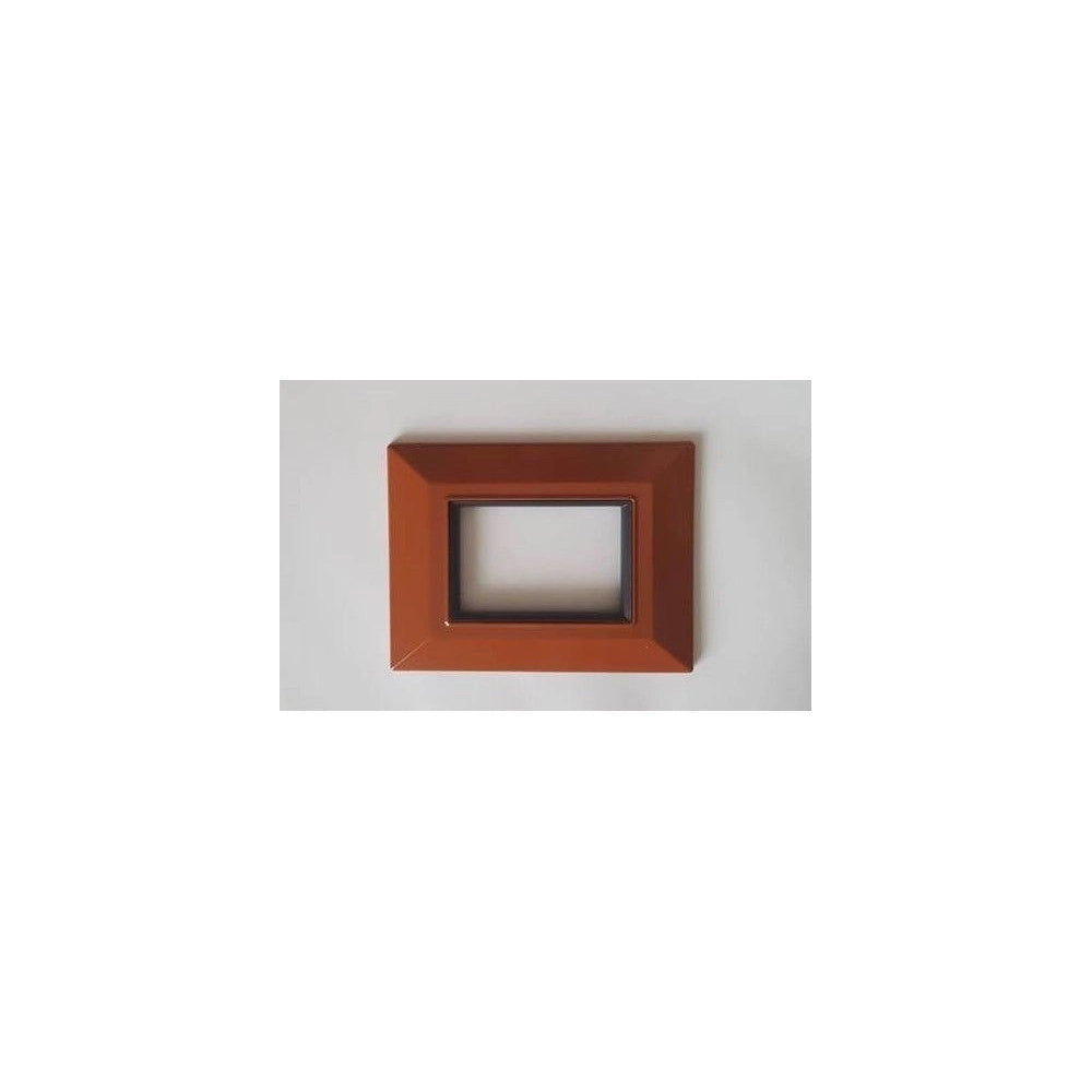 Trade Shop - Placca Placchetta Placchette Compatibili Per Serie Axolute Bticino Colorate Sq - Cotto -3 Fori     -