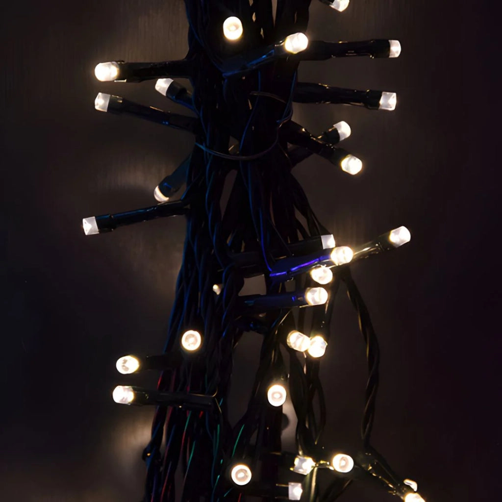 LUCI DI NATALE A LED 500LED BIANCO CALDO INTERNO ESTERNO IP44 8 GIOCHI DI LUCI CON MEMORIA
