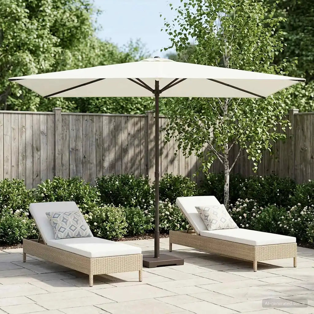 Parasole da Giardino con Base 200 x 300 cm Poliestere 42036168