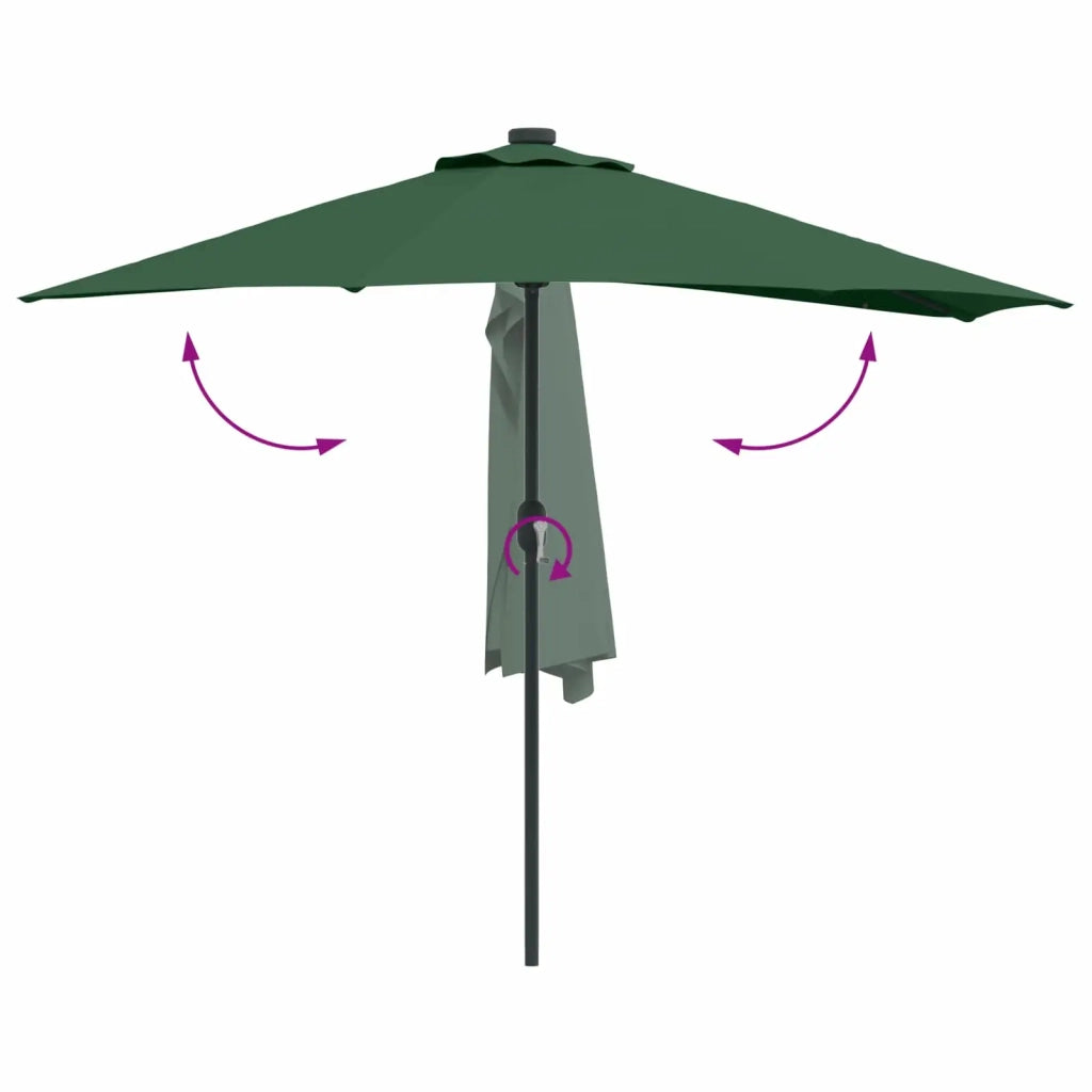 Ombrello da giardino-Ombrellone da spiaggia Verde 294 x 150 x 224 cm