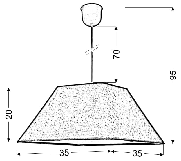 Lampada a sospensione Candellux Robin Ø35 viola E27
