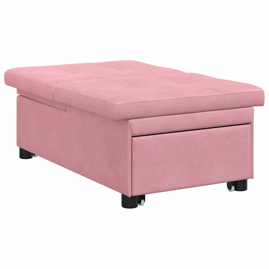 Divano letto | Sof¨¤ letto | Letto singolo Rosa 194 x 67 x 82 cm Velluto
