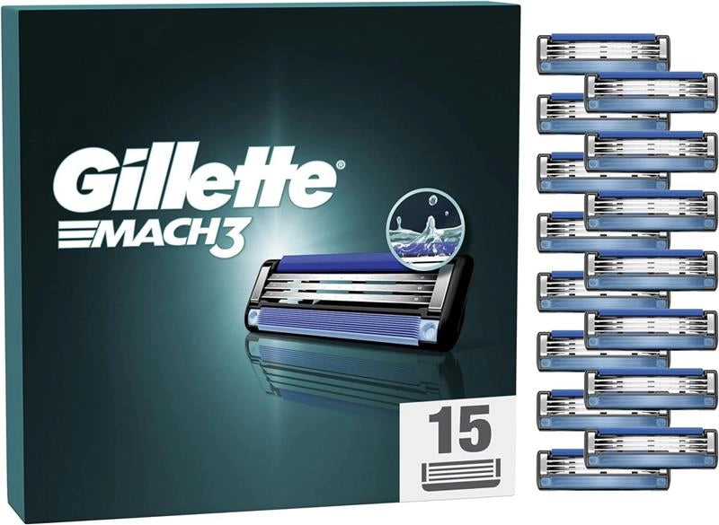 GILLETTE MACH3 LAMETTE DI RICAMBIO PER RASOIO DA UOMO RASOI A 3 LAME RICAMBIO PER RASOIO PIÙ FORTI DELL’ACCIAIO