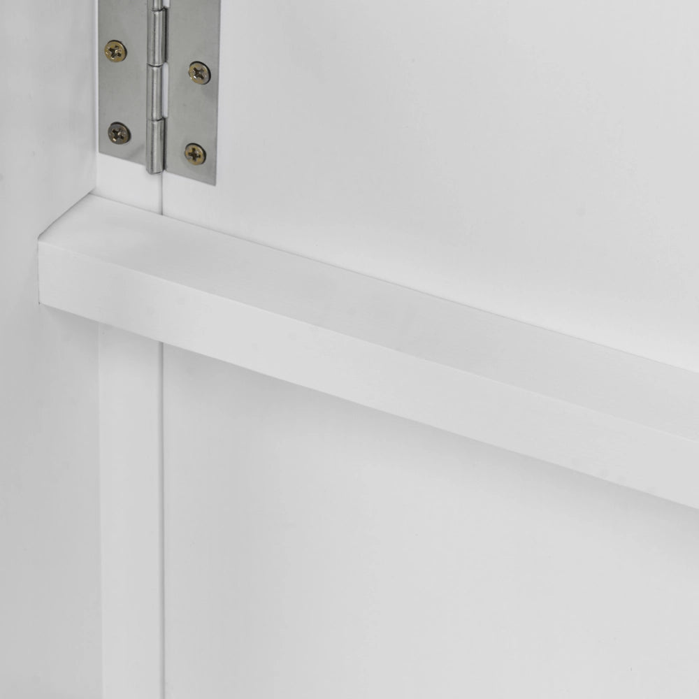 Tavolo da pranzo in legno di pino bianco 60/120 x 74 cm, allungabile con ante ribaltabili e gambe in legno, stile minimalista scandinavo