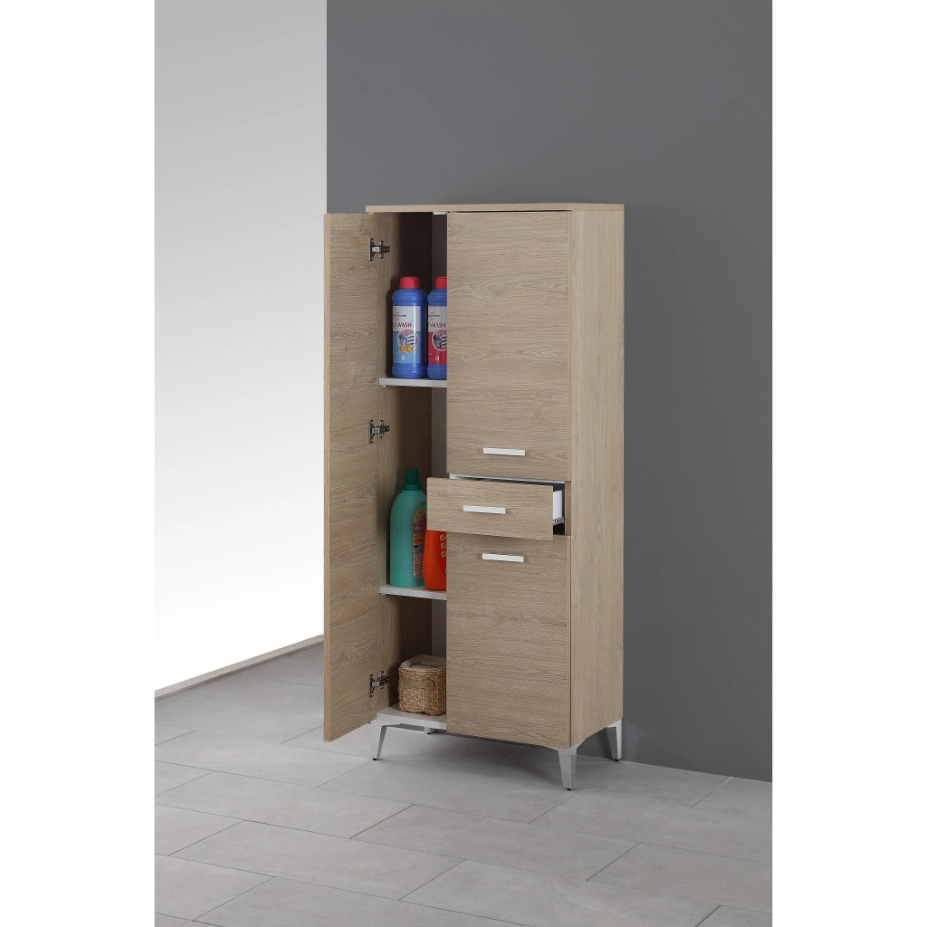 COLONNA DOPPIA 60CM 3 ANTE 1 CASSETTO ROVERE DOLO.