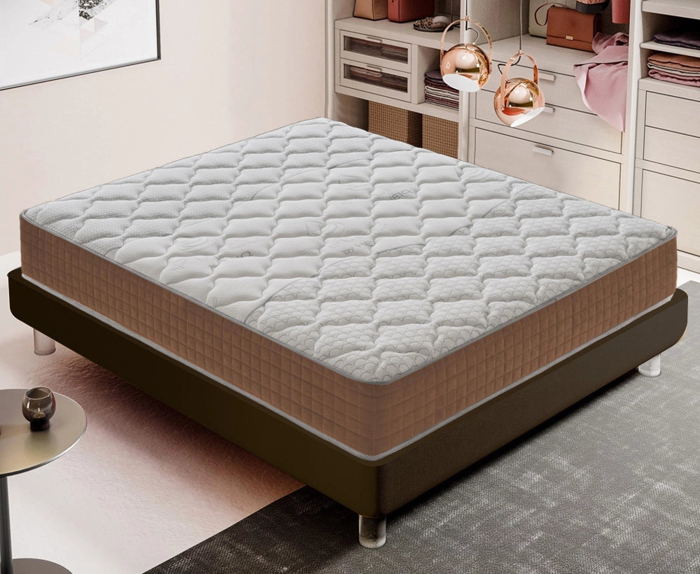 Materasso Matrimoniale 160x190 a molle insacchettate, 5 cm memory foam, ortopedico, 1600 molle insacchettate, 9 zone di comfort
