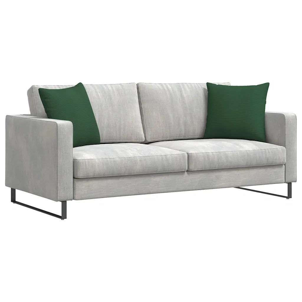 Cuscini da Divano 2 pcs Verde Scuro 45 x 45 cm Tessuto in Cords 42013951