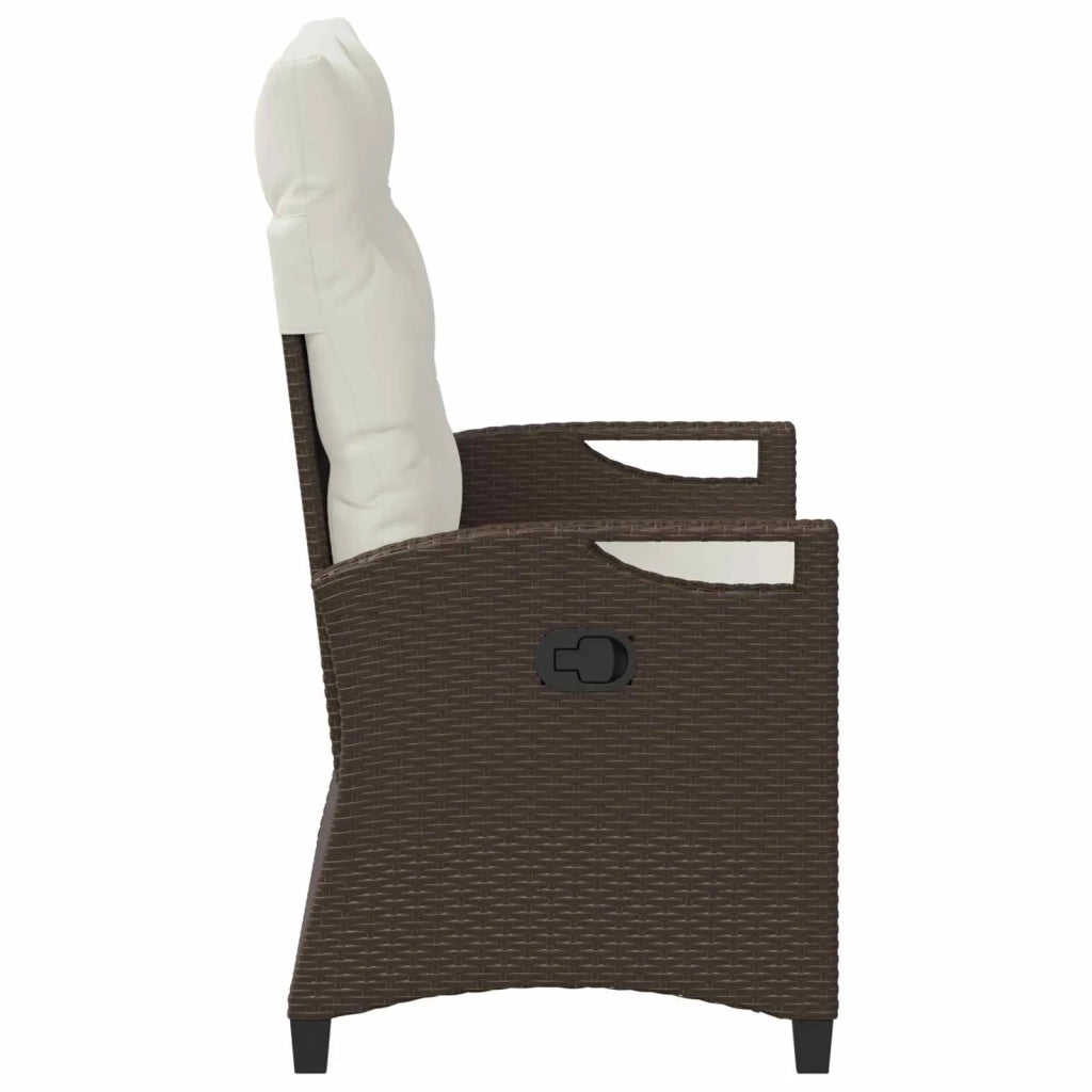 Panchina da giardino Marrone e Crema 105 x 60 x 112 cm