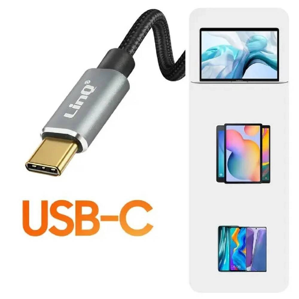 Trade Shop - Microfono Lavalier Usb-c Suono Omnidirezionale A 360° Con Cavo 3 Metri Tpc3540m -