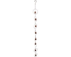 Regolazione decorativa della pioggia - Gong da pioggia appeso - Fatto di ferro - Draining efficace - Forma a campana gradevole - Protezione contro danni da acqua