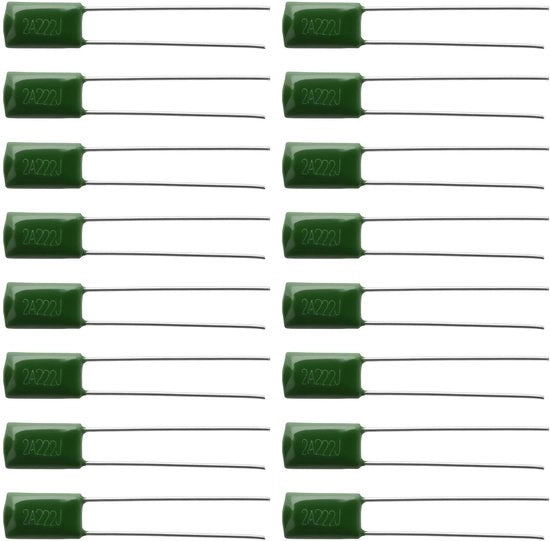 100 pezzi di condensatori 2.2nF per riduzione del rumore di tono per chitarra