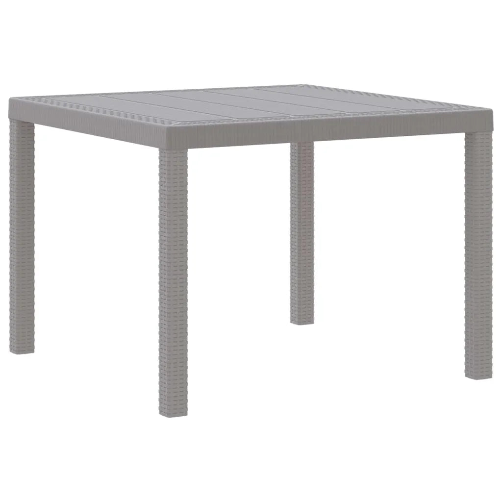 Set da Pranzo per Giardino 3 pcs Grigio chiaro Polipropilene 3378690