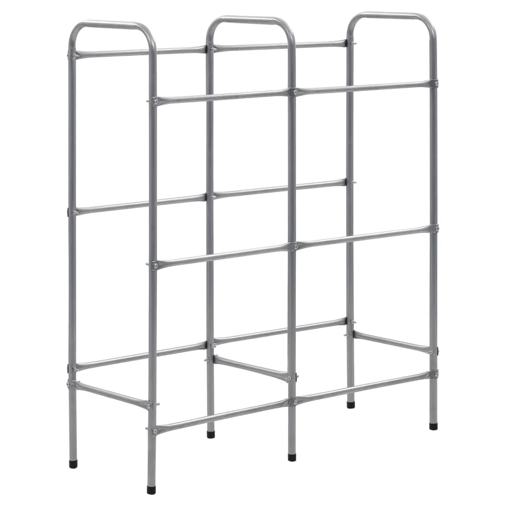 Ripiano portaoggetti per 6 casse 96 x 33 x 116 cm acciaio argentato 02_0000643