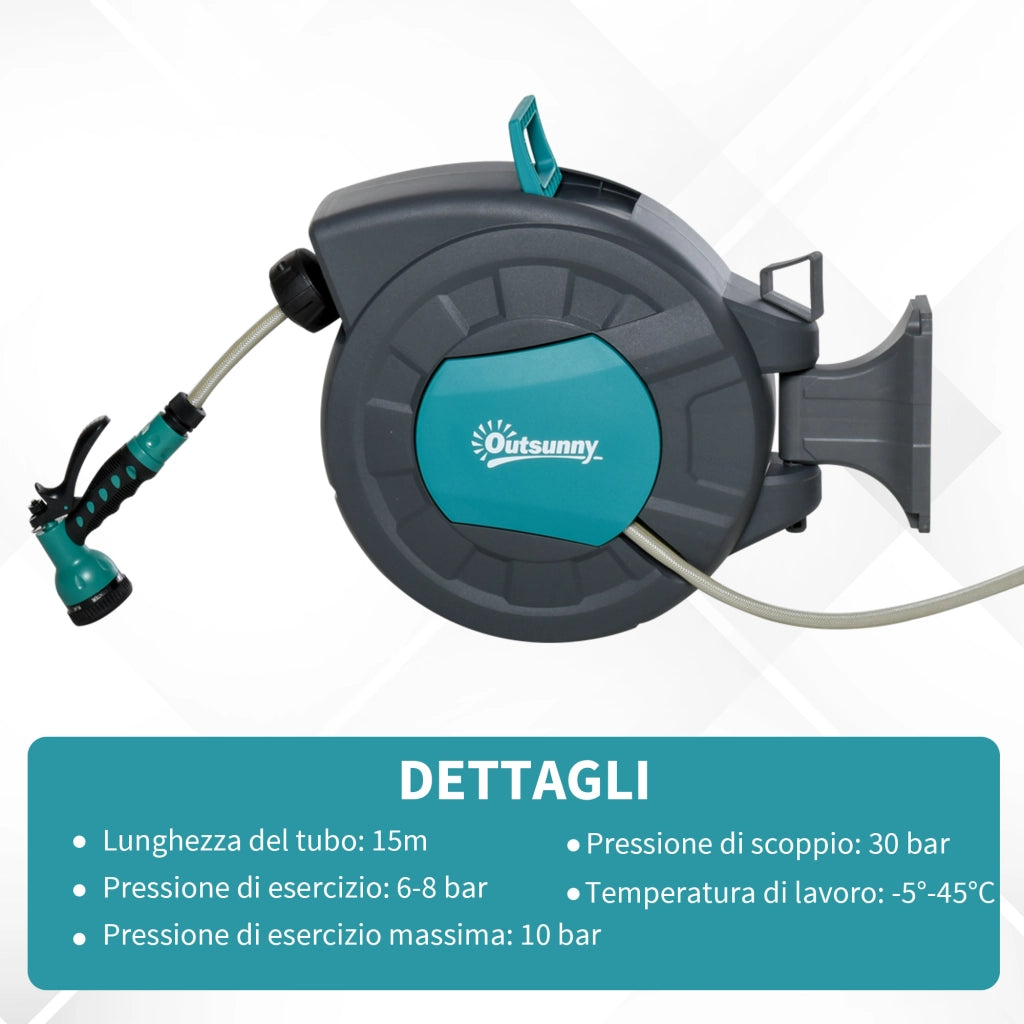 Avvolgitubo Automatico a Parete ¨C Minimal ¨C Grigio