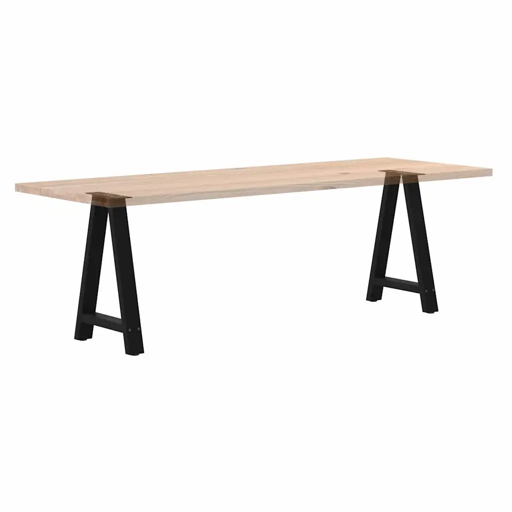 Gambe per tavolo da pranzo a forma di A 2 pz nere 60x(72-73) cm in acciaio 4012848