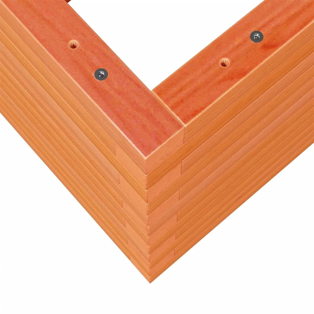 Fioriera rialzata per piante fiori terrazza giardino finitura a cera 70 x 40 x 46 cm legno di pino massiccio marrone 02_0038482