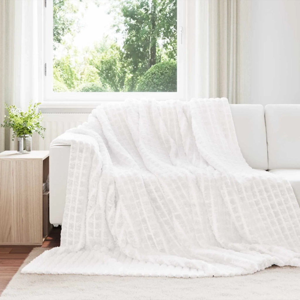 Coperte da Pile 6 pcs Bianco 240 x 220 cm Panno 42016967