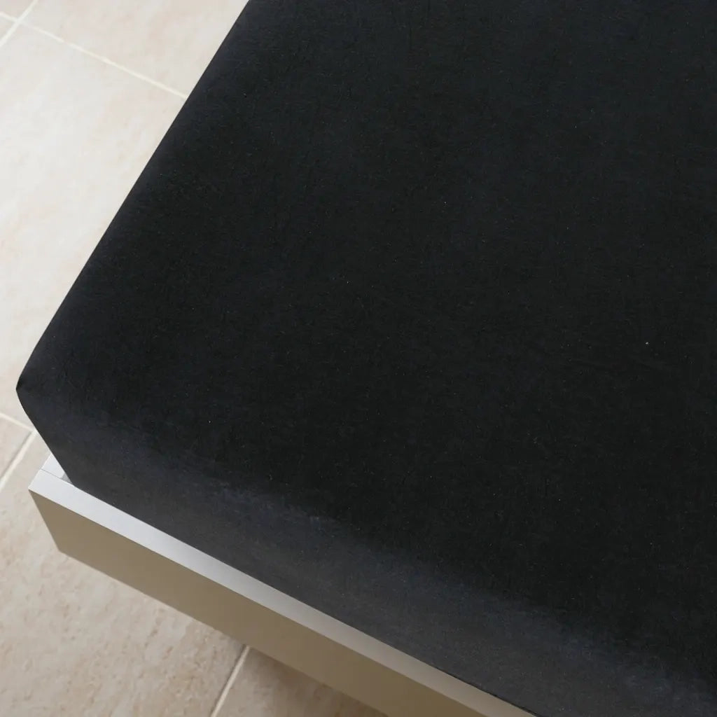 Lenzuolo con Angoli Jersey Nero 100x200 cm Cotone 136212