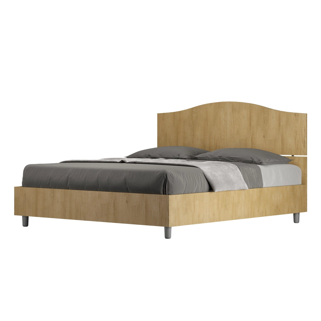 BS COM Letto matrimoniale contenitore 160x190 quercia