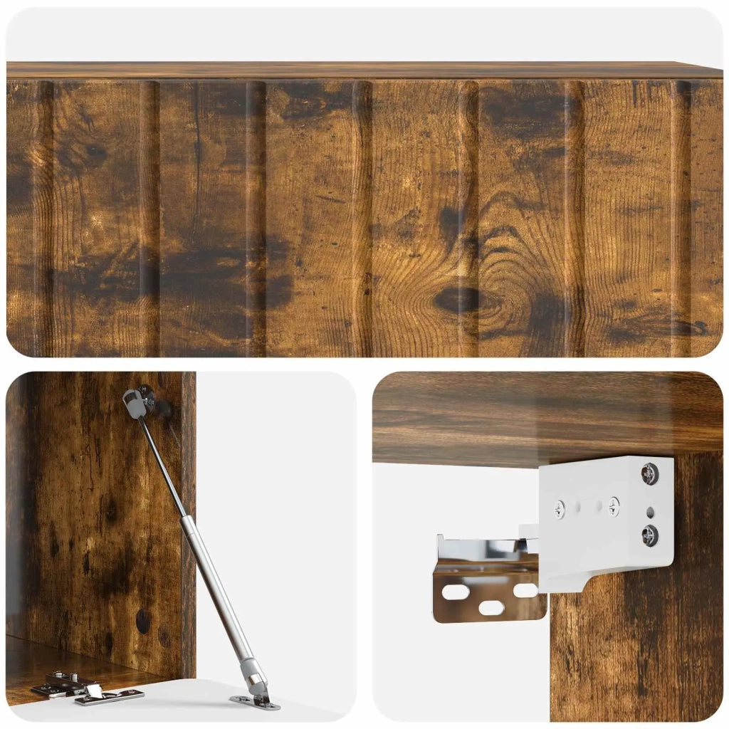 Mobile TV da Muro | Armadietto TV | Mobile Porta TV Rovere Fumo 98 x 41 x 30 cm