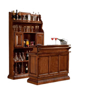 Mobile bar classico arte povera  in legno di pioppo tinta noce (1223+1224) - Mobili 2G