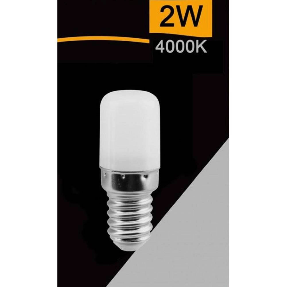 Trade Shop - Lampadina Led E14 2watt Luce 4000k 6500k 3000k Per Frigorifero Sparac-e14-2w-0s2 - -bianco Naturale      -