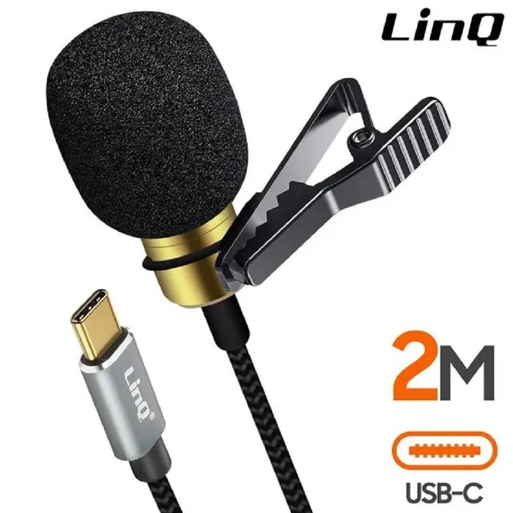 Trade Shop - Microfono Lavalier Usb-c Suono Omnidirezionale A 360° Cavo Da 2 Metri Tpc3539m -