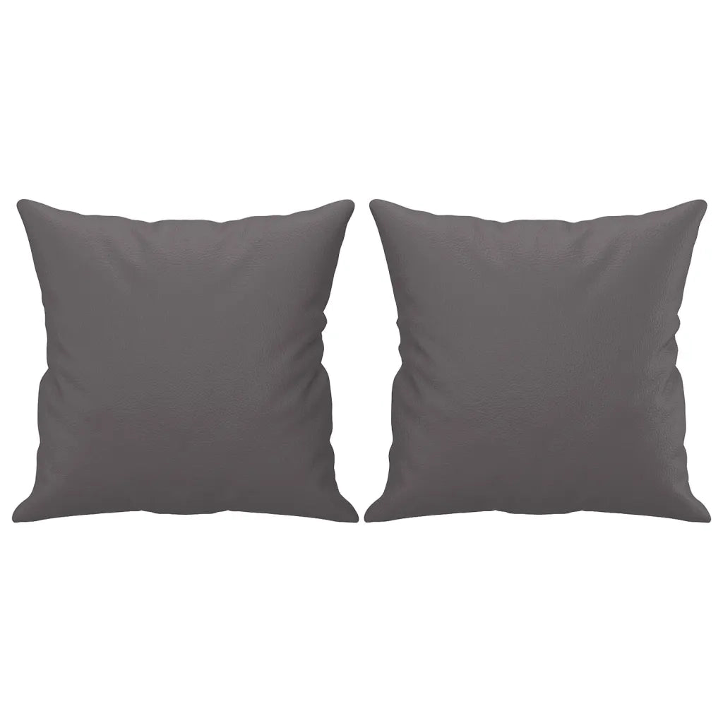 Divano a 2 Posti con Cuscini-Sofa 2 Posti con Cuscini Grigio 120 cm in Similpelle 778833
