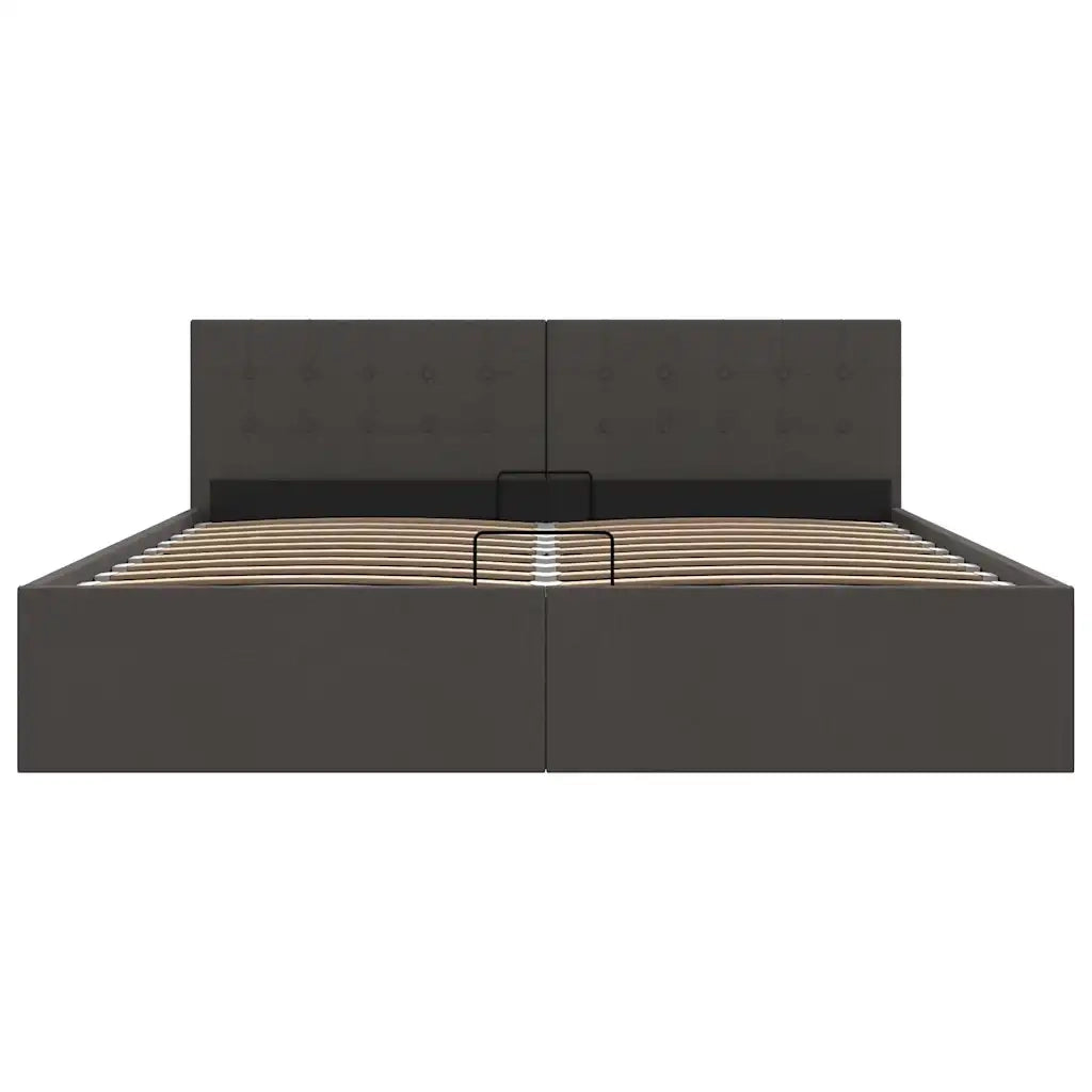 Giroletto con Contenitore  Grigio Scuro in Tessuto 180x200 cm