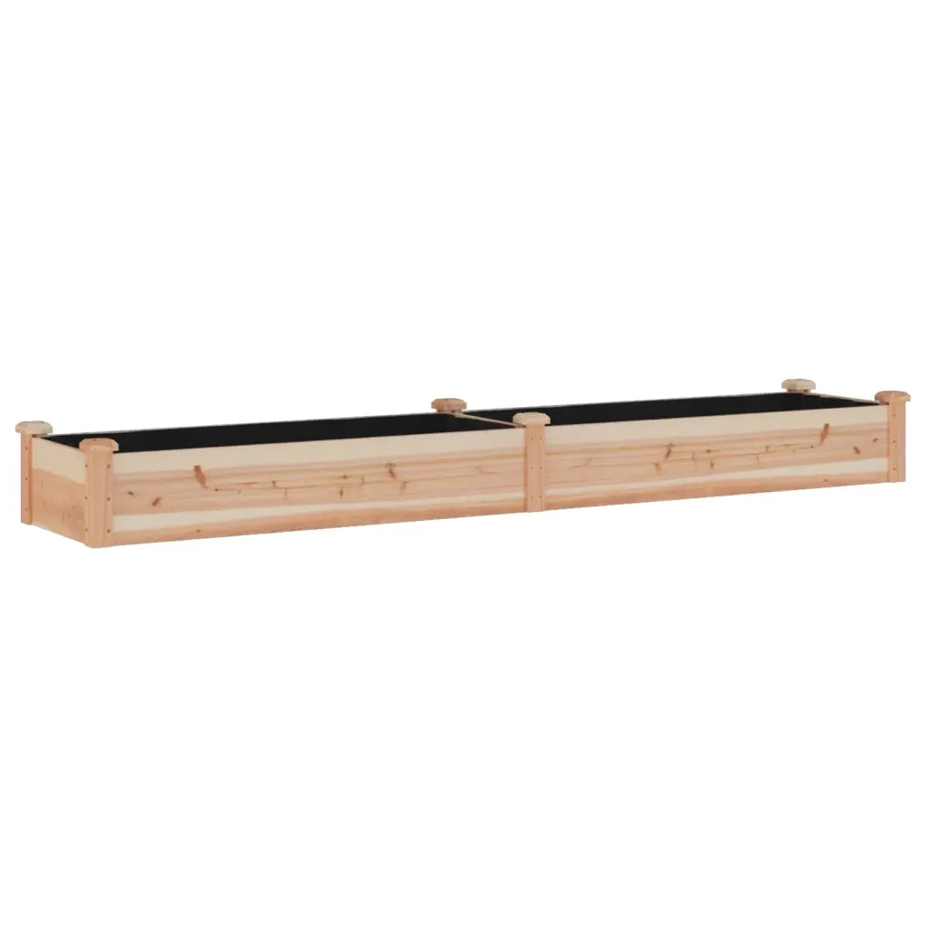 Fioriera Rialzata da Giardino-Vaso da Esterno-Fioriera Elevata Fodera 240x45x25cm Massello Abete