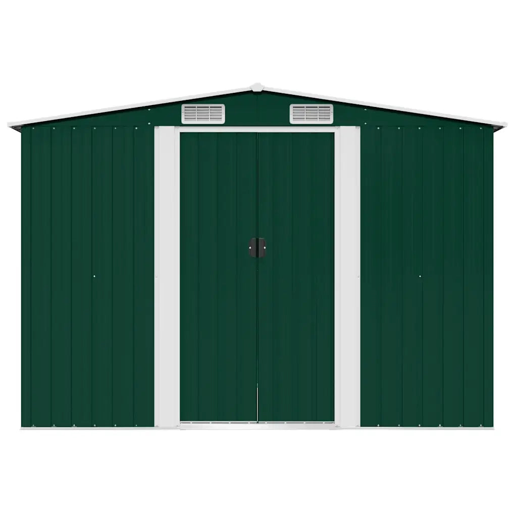 Capanno per Attrezzi in Metallo Verde 257x205x178 cm 42910
