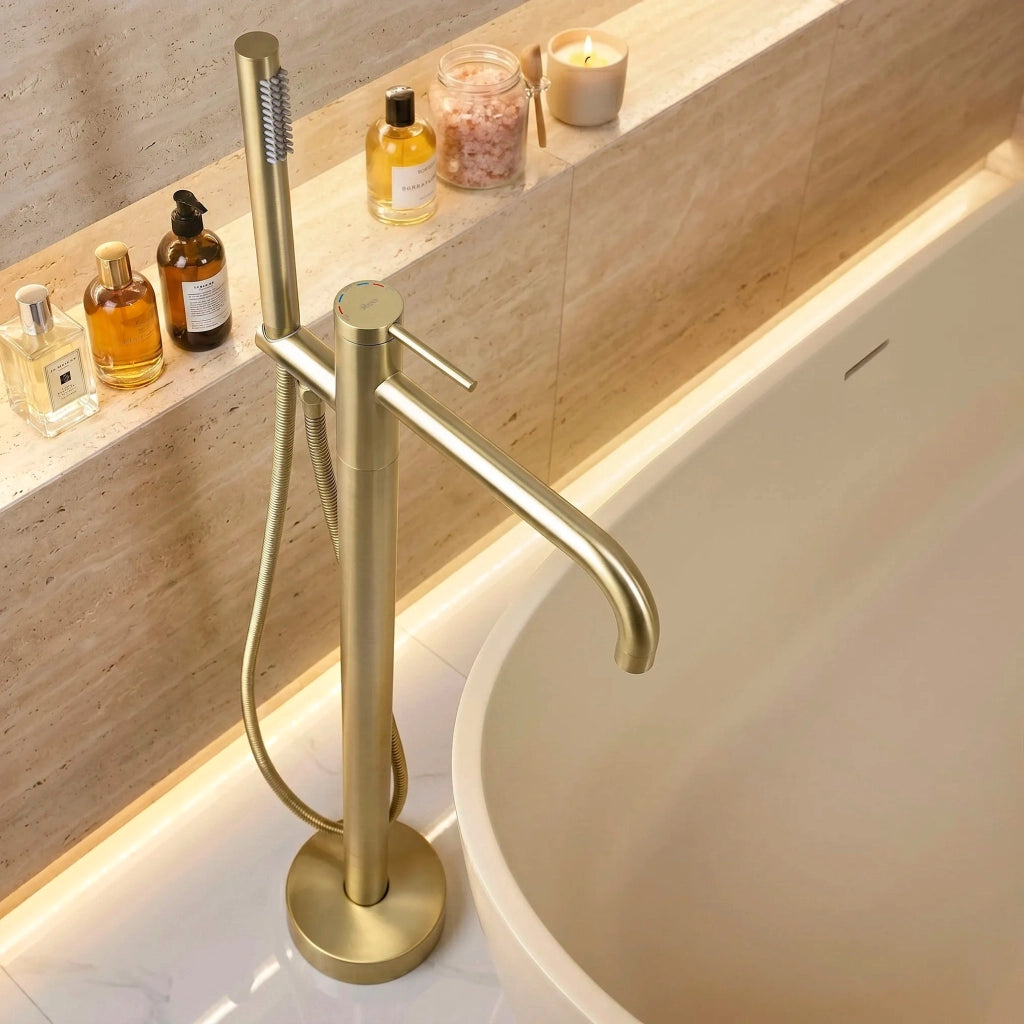 Rubinetto Indipendente Rea Clif Brush Gold