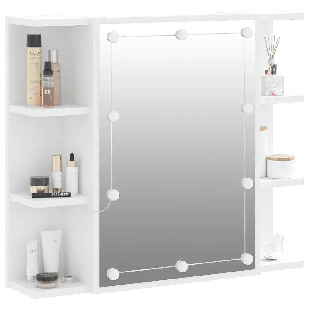 Mobile a Specchio con LED Bianco 70x16,5x60 cm 808873