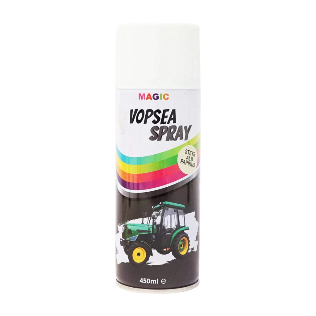 Spray vernice auto bianco carta da riso tipo Steyr professionale ad asciugatura rapida, 450 ml MAGIC