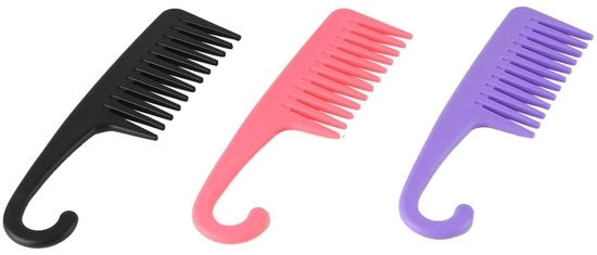 Spazzola per capelli 3 in 1 - Grande - Adatta a capelli arricciati e naturali - Flessibile e resistente - Disegno pratico - 22,5 x 6,1 cm - Spazzola