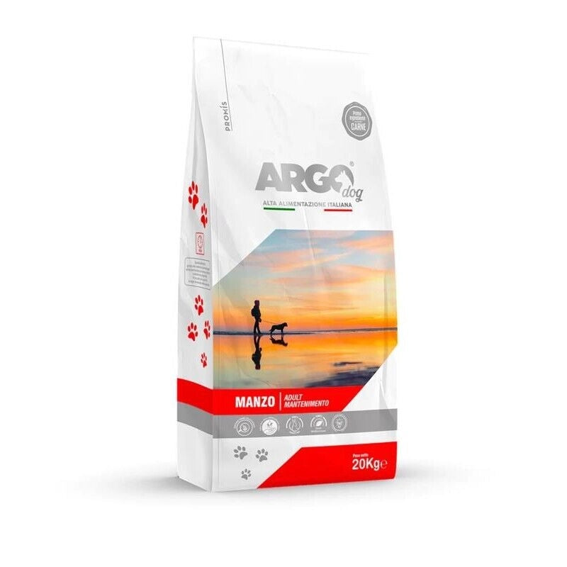 ARGO DOG ADULT MANTENIMENTO CIBO SECCO AL MANZO 20 KG ALIMENTO COMPLETO PER CANI ADULTI DI TUTTI I GENERI
