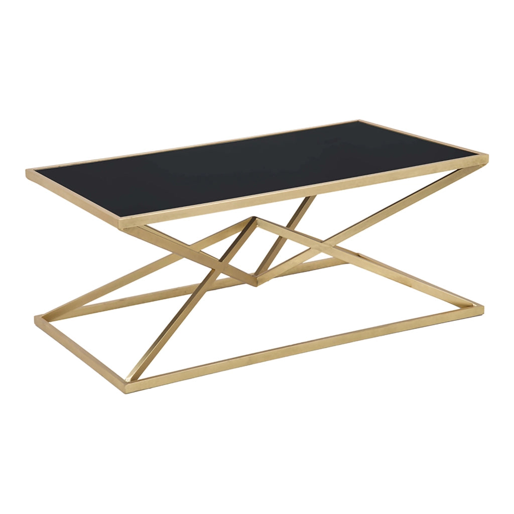 Keswic, Tavolino da Salotto Forma Rettangolare, 110x60x45h cm Nero