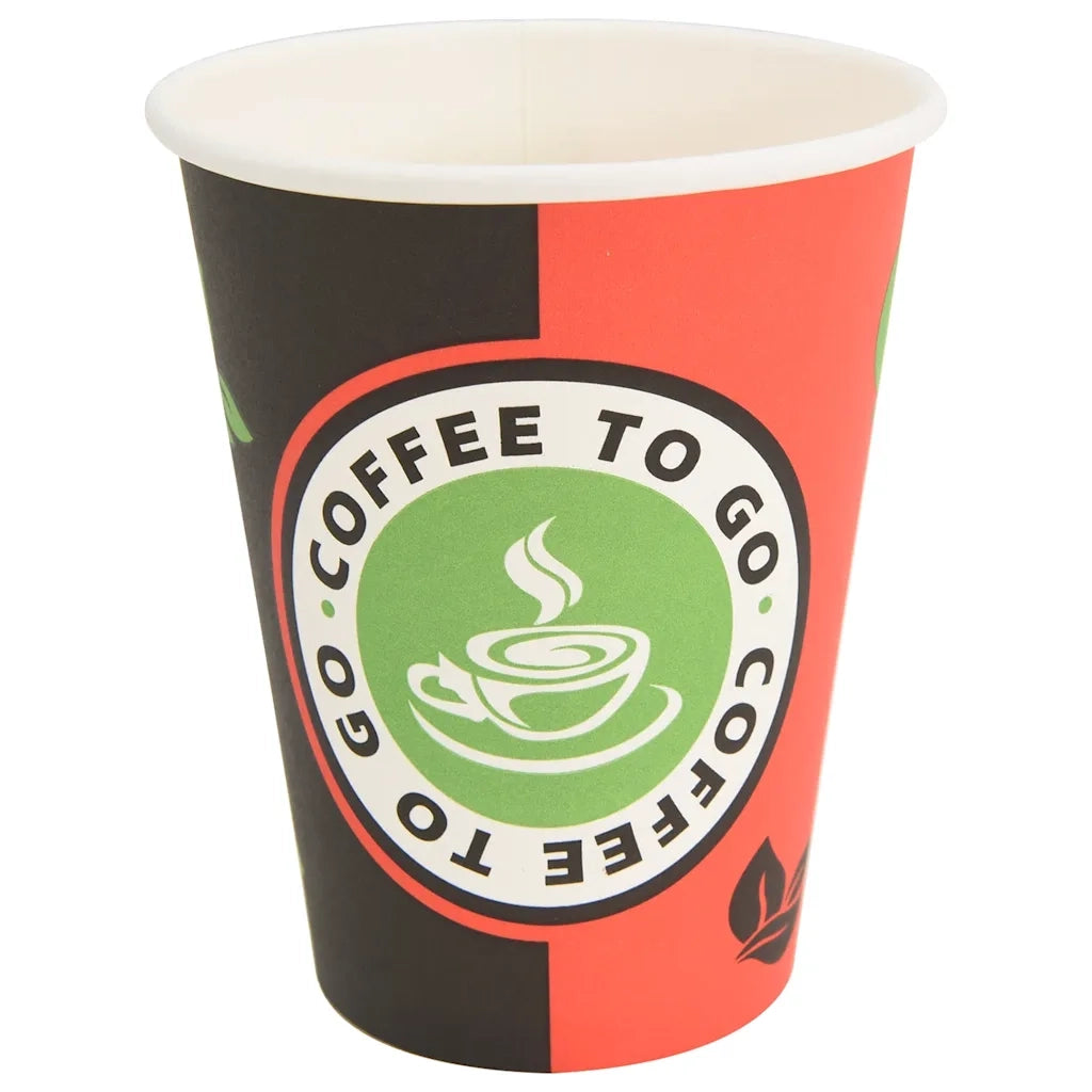 Bicchieri da Caff¨¨ in Carta 1000 pz 12oz 300ml Rosso e Nero CFW5822531