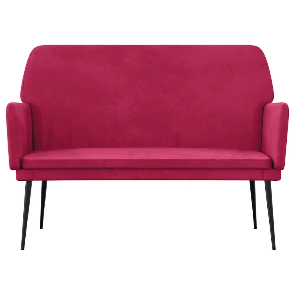 Panca-Sgabello Rosso Vino 108x79x79 cm in Velluto 559024
