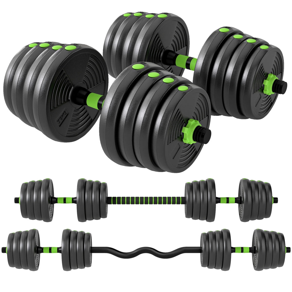 Set di manubri regolabili 30 kg ¨C Minimal ¨C verde
