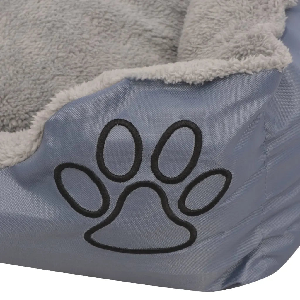 Cuccia per Cani con Cuscino Imbottito Taglia L Grigio 170415