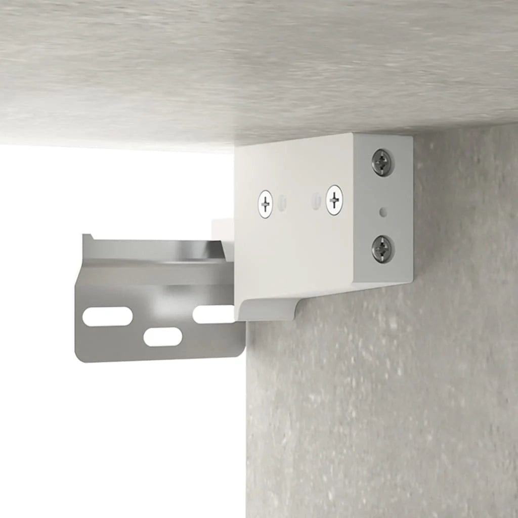 Set di mobili da 4 pezzi tra cui armadio credenza mobile TV televisore per soggiorno camera da letto salotto legno ingegnerizzato grigio 02_0024706