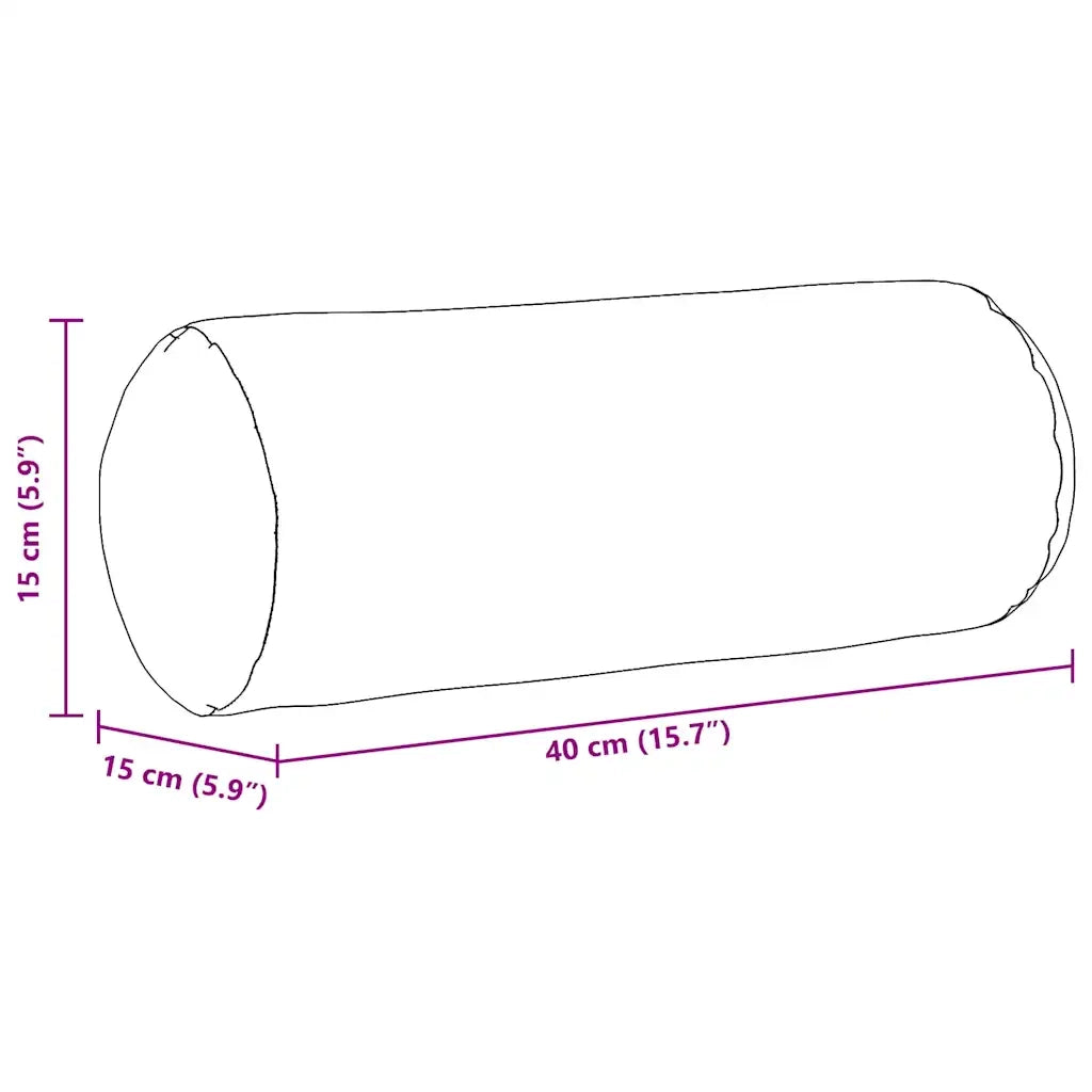Cuscini a rullo 2 pcs Nero Ø 15 x 40 cm Tessuto 42014270